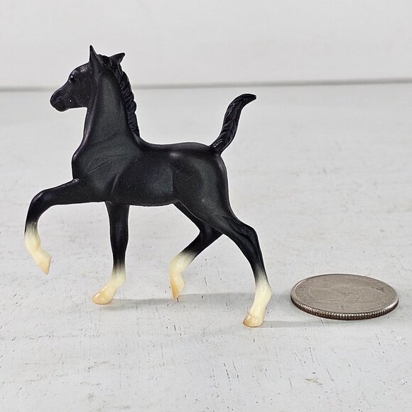 Breyer Stablemate Trotting Foal Baby Horse Black #5655 #5994 - Picture 7 of 8